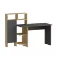 Skrivbord Hanah Home Bugra Antracit Ek Spånskiva 135,9x111,8x60 cm - Skrivbord - 8682870110298 - 1