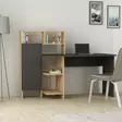 Skrivbord Hanah Home Bugra Antracit Ek Spånskiva 135,9x111,8x60 cm - Skrivbord - 8682870110298 - 2