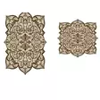 Badrumsmatta Set Mijölnir Brun 100% Polyester Halkfri Antibakteriell Maskintvättbar 50x60 cm & 60x100 cm - Badrumsmattor och våtrumsmattor - 8682870988118 - 1