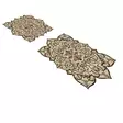 Badrumsmatta Set Mijölnir Brun 100% Polyester Halkfri Antibakteriell Maskintvättbar 50x60 cm & 60x100 cm - Badrumsmattor och våtrumsmattor - 8682870988118 - 4