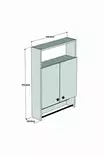 Badrumsskåp Hanah Home Ela Safir Spånskiva 60x87x15 cm - Badrumsmöbler - 8681875809398 - 1