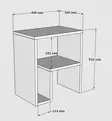 Sidobord Hanah Home Yepa Safir Ek Spånskiva 52x45x30 cm - Sidobord och extrabord - 8683342889308 - 6
