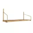 Vägghylla Hanah Home Dekoratif Gold Brun Massivt Trä Metall 45x16x16 cm - Vägghyllor - 8682870729568 - 1