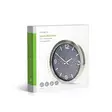 Väggklocka | Diameter: 300 mm | Rostfritt stål | Tyst rörelse | Termometer (temperatur) | Hygrometer | Grå / Metall - Klockor - 5412810473878 - 69