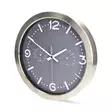 Väggklocka | Diameter: 300 mm | Rostfritt stål | Tyst rörelse | Termometer (temperatur) | Hygrometer | Grå / Metall - Klockor - 5412810473878 - 40