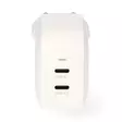 Väggladdare | 35 W | GaN | PD3.0 | Snabbladdnings funktion | 1.75 / 2.33 / 2.92 / 3.0 A | Antal utgångar: 2 | 2x USB-C | Automatiskt val av Spänning | Vit - Nätladdare - 5412810470198 - 10