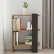 Bokhylla Hanah Home Ova Ek Antracit Spånskiva 51,8x70x25 cm - Bokhyllor - 8681875683318 - 3