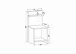 Sängbord Hanah Home Ullman Vit Spånskiva 35,6x37,4x72 cm - Nattduksbord - 8683743120048 - 6