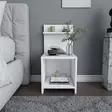 Sängbord Hanah Home Ullman Vit Spånskiva 35,6x37,4x72 cm - Nattduksbord - 8683743120048 - 2