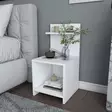 Sängbord Hanah Home Ullman Vit Spånskiva 35,6x37,4x72 cm - Nattduksbord - 8683743120048 - 4