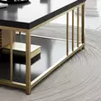 Soffbord Hanah Home Zenn Antracit Guld Spånskiva 90x90x40 cm - Soffbord - 8683743791248 - 5