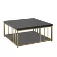 Soffbord Hanah Home Zenn Antracit Guld Spånskiva 90x90x40 cm - Soffbord - 8683743791248 - 1