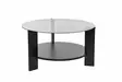 Soffbord Hanah Home Clara Wood Black Fume Härdat Glas Spånskiva 75x40x75 cm - Soffbord - 8684283687688 - 1