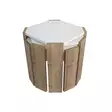 Soffbord Hanah Home Lori Vit Valnöt Spånskiva 44,5x41x44,5 cm - Soffbord - 8683743960118 - 1