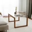 Soffbord Hanah Home Via Trä Massiv Furu Härdat Glas 85x40x55 cm - Soffbord - 8682870730908 - 2