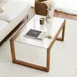 Soffbord Hanah Home Via Trä Massiv Furu Härdat Glas 85x40x55 cm - Soffbord - 8682870730908 - 3