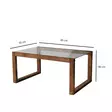Soffbord Hanah Home Via Trä Massiv Furu Härdat Glas 85x40x55 cm - Soffbord - 8682870730908 - 8