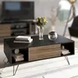 Soffbord Hanah Home Mistico Svart Valnöt Spånskiva 120x45,6x60 cm - Soffbord - 8682870664548 - 2