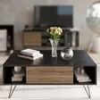 Soffbord Hanah Home Mistico Svart Valnöt Spånskiva 120x45,6x60 cm - Soffbord - 8682870664548 - 3