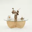 Soffbord Hanah Home Lily Safir Ek Härdat Glas Spånskiva 90x30x90 cm - Soffbord - 8683742112198 - 9