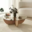 Soffbord Hanah Home Lily Safir Ek Härdat Glas Spånskiva 90x30x90 cm - Soffbord - 8683742112198 - 3