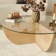 Soffbord Hanah Home Lily Safir Ek Härdat Glas Spånskiva 90x30x90 cm - Soffbord - 8683742112198 - 7