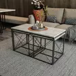 Soffbord Hanah Home Defne Ljusgrå Spånskiva 100x52x50 cm 45x52x45 cm - Soffbord - 8683742690078 - 2