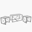Soffbord Hanah Home Defne Ljusgrå Spånskiva 100x52x50 cm 45x52x45 cm - Soffbord - 8683742690078 - 4