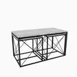 Soffbord Hanah Home Defne Ljusgrå Spånskiva 100x52x50 cm 45x52x45 cm - Soffbord - 8683742690078 - 1