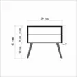 Sängbord Hanah Home Two Sonoma Ek Spånskiva 60x61x40 cm - Nattduksbord - 8681875340808 - 5