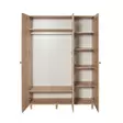 Garderob Hanah Home Lena 3 Sonomo Spånskiva 135x192x52 cm - Garderober - 8684282305798 - 4