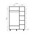 Garderob Hanah Home Lena 3 Sonomo Spånskiva 135x192x52 cm - Garderober - 8684282305798 - 5