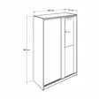 Garderob Hanah Home Swd512Sn Sonomo Spånskiva 120x182x52 cm - Garderober - 8682870657878 - 9