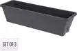 Blomlåda plast 50 cm antracit 3-pack - Hushållsprodukter - 3086960279158 - 1