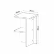 Sängbord Hanah Home Leray Travertine Spånskiva 36x60x36 cm - Nattduksbord - 8684283735198 - 5