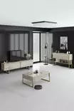 Soffbord Hanah Home Luxe Travertine Guld Spånskiva 90x60x40 cm - Soffbord - 8684282970378 - 3