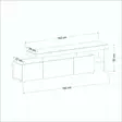 TV-bänk Hanah Home Beliz Trä Svart Spånskiva 192x53x37 cm - TV-bänkar - 8684283431458 - 13