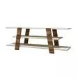 TV-bänk Hanah Home Flower Valnöt Cream Spånskiva 120x42x33,6 cm - TV-bänkar - 8681875184648 - 1