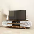 TV-bänk Hanah Home Defne Valnöt Vit Spånskiva 145x37x37 cm - TV-bänkar - 8684282190998 - 2