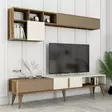 TV-bänk Hanah Home Milan Valnöt Cream Spånskiva 180x40x35 cm - TV-bänkar - 8683742130598 - 4