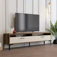 TV-bänk Hanah Home Istanbul 2 Valnöt Cream Spånskiva 180x35x47 cm - TV-bänkar - 8684282191148 - 4