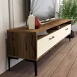 TV-bänk Hanah Home Istanbul 2 Valnöt Cream Spånskiva 180x35x47 cm - TV-bänkar - 8684282191148 - 5