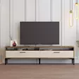 TV-bänk Hanah Home Istanbul 2 Valnöt Cream Spånskiva 180x35x47 cm - TV-bänkar - 8684282191148 - 2