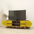 TV-bänk Hanah Home Defne Valnöt Gul Spånskiva 145x37x37 cm - TV-bänkar - 8684282191018 - 2