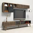 TV-bänk Hanah Home Milan Valnöt Svart Spånskiva 180x40x35 cm - TV-bänkar - 8681875828108 - 5