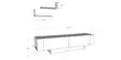 TV-bänk Hanah Home Matera Valnöt Vit Spånskiva 150x41,6x31,5 cm - TV-bänkar - 8681875385298 - 4