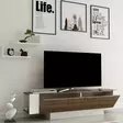 TV-bänk Hanah Home Matera Valnöt Vit Spånskiva 150x41,6x31,5 cm - TV-bänkar - 8681875385298 - 3