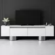 TV-bänk Hanah Home Bohem Vit Silver Spånskiva 180x50x30 cm - TV-bänkar - 8684283557158 - 3