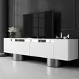 TV-bänk Hanah Home Bohem Vit Silver Spånskiva 180x50x30 cm - TV-bänkar - 8684283557158 - 2