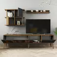 TV-bänk Hanah Home Madrid Valnöt Antracit Spånskiva 180x48,6x33,8 cm - TV-bänkar - 8683342169608 - 5